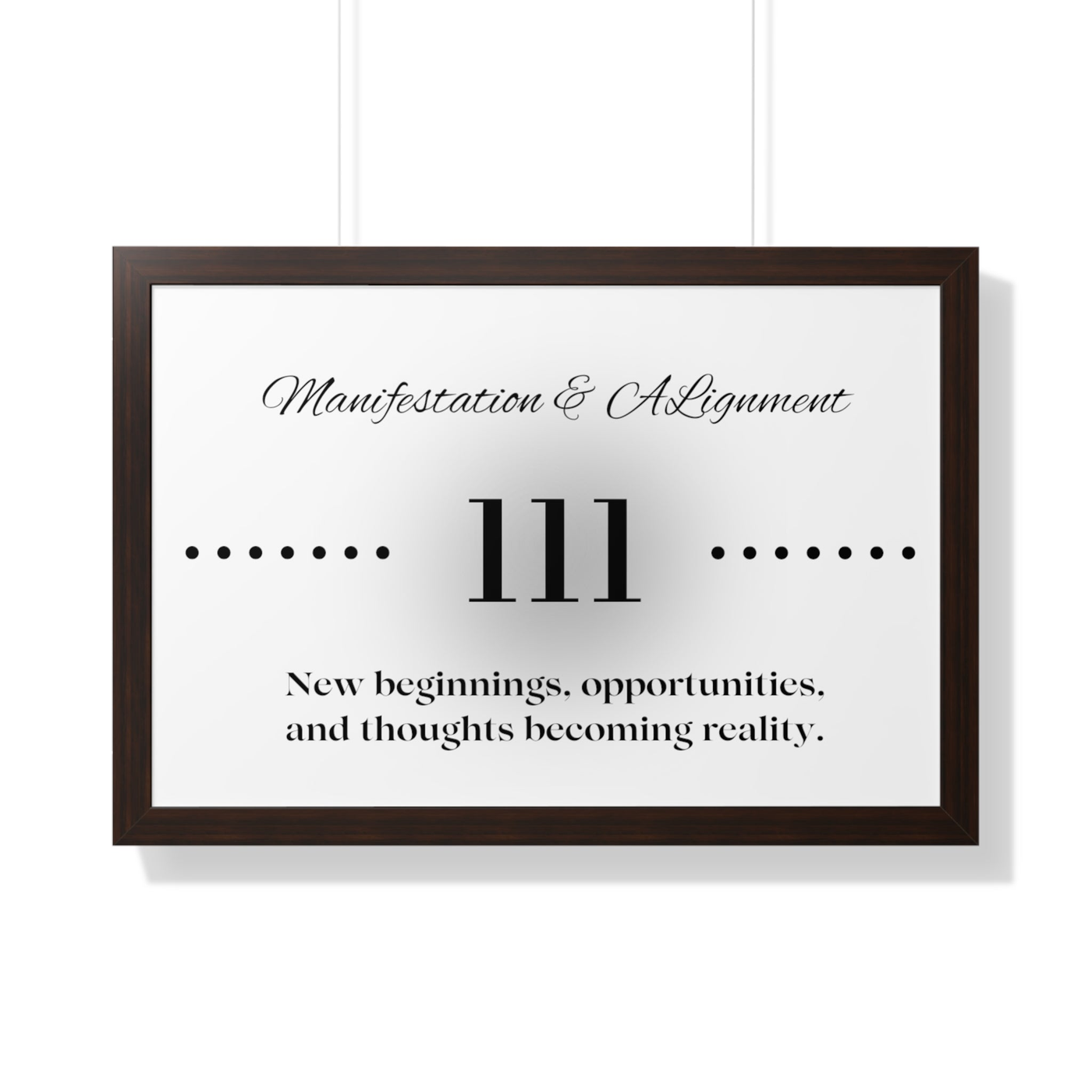 Angel Number framed Horizontal Poster