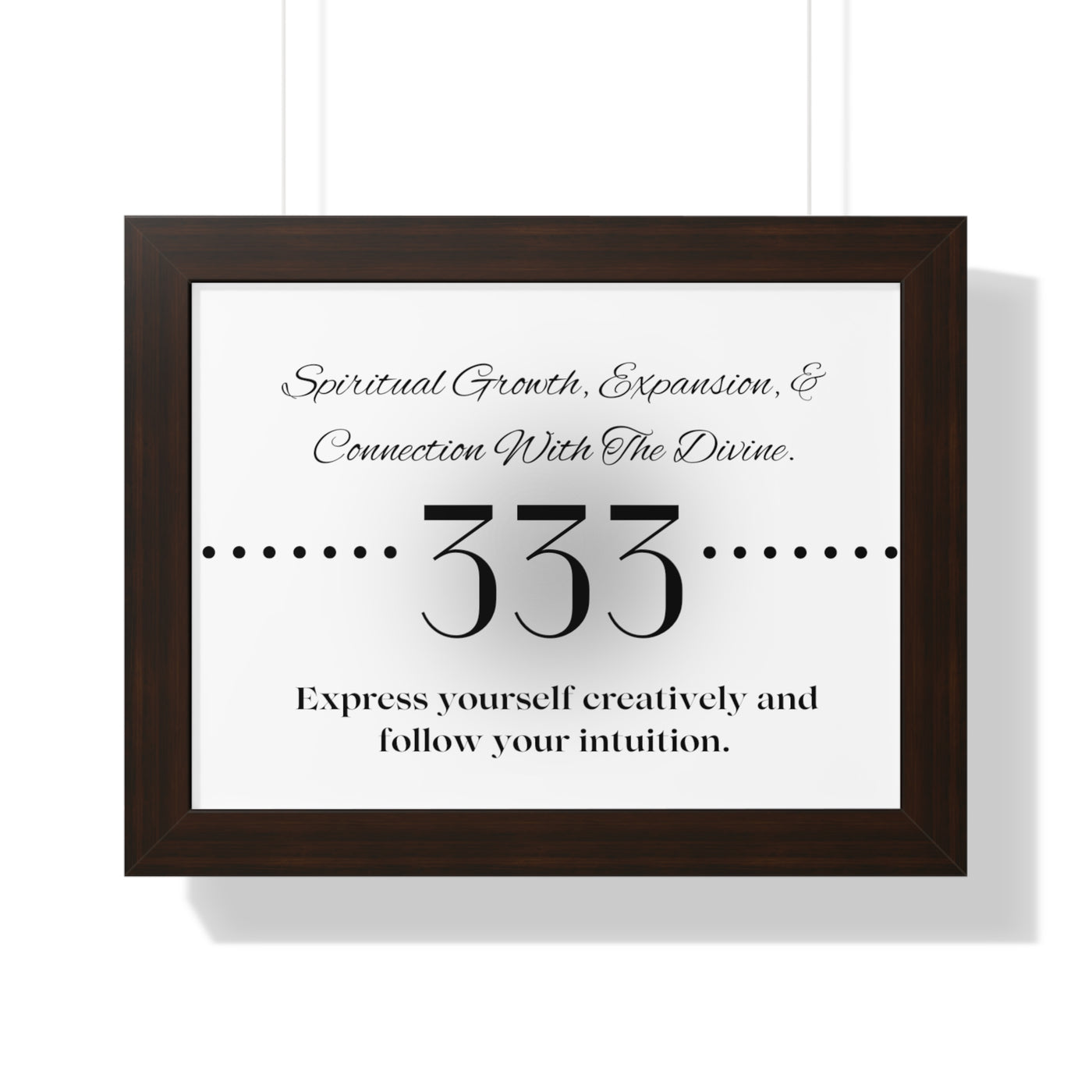 Angel Number 333 - Framed Horizontal Poster