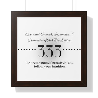 Angel Number 333 - Framed Horizontal Poster