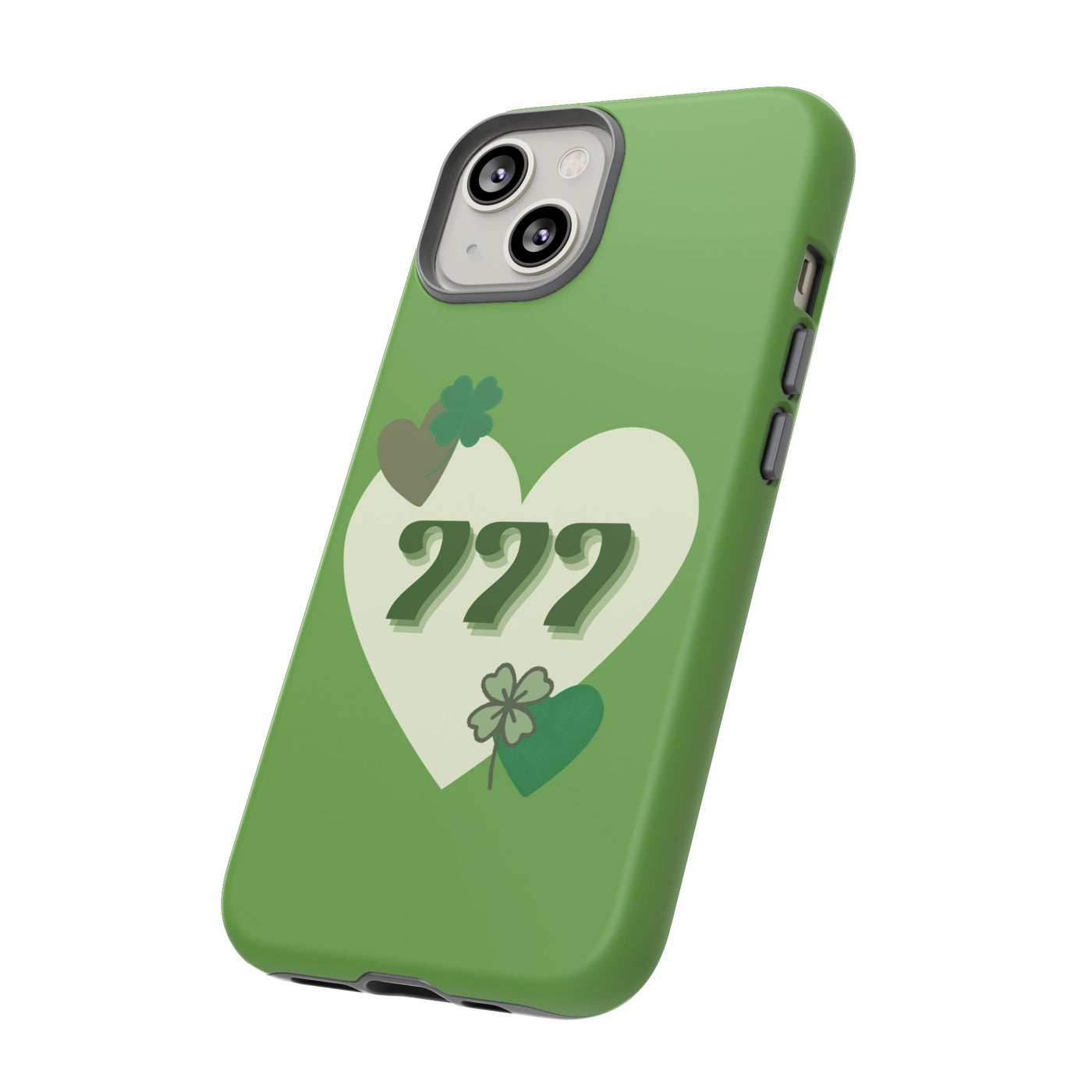 "Aligned in Love & Luck" – 777 Angel Number Heart Phone Case