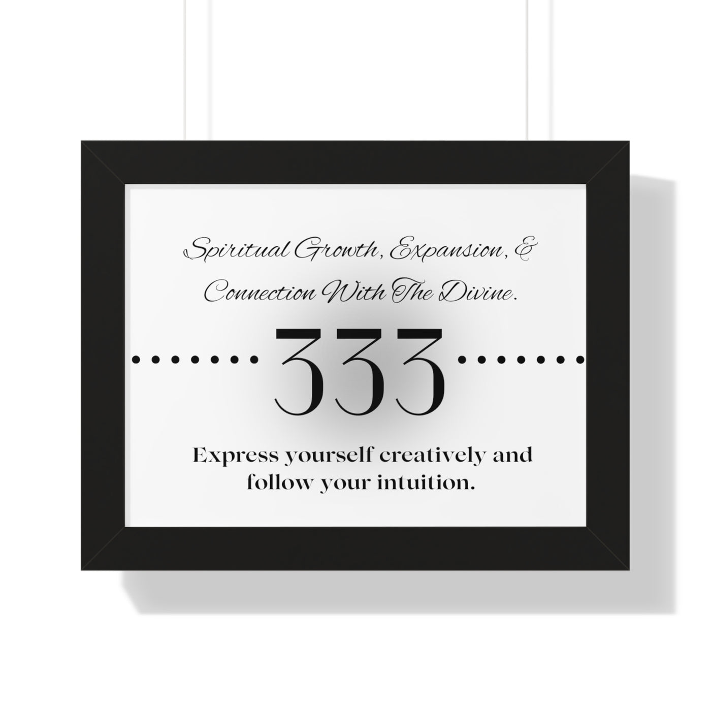 Angel Number 333 - Framed Horizontal Poster
