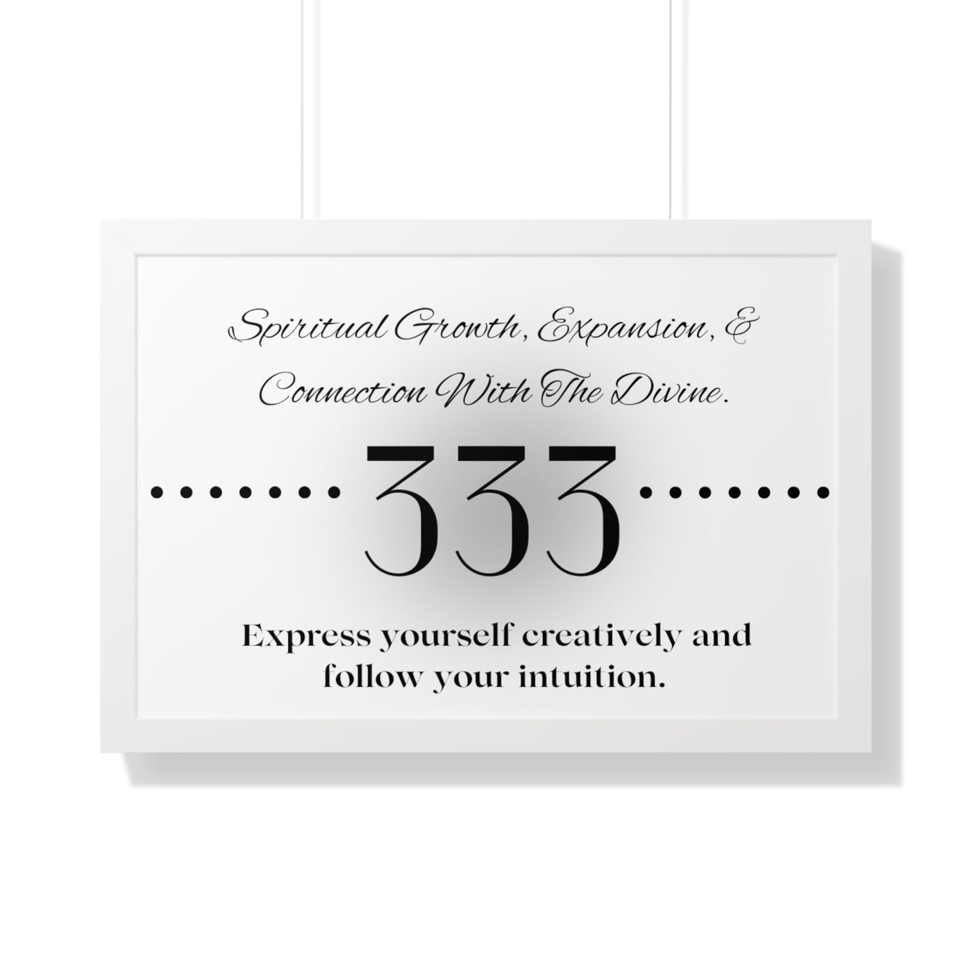 Angel Number 333 - Framed Horizontal Poster