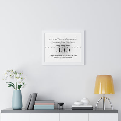 Angel Number 333 - Framed Horizontal Poster
