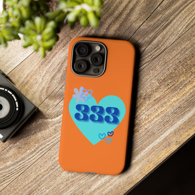 "Speak with Love" – 333 Heart Phone Case