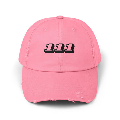 Angel Number 111 - Unisex Distressed Cap