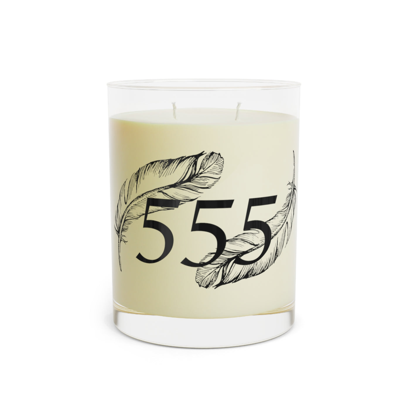 555 - feather candle