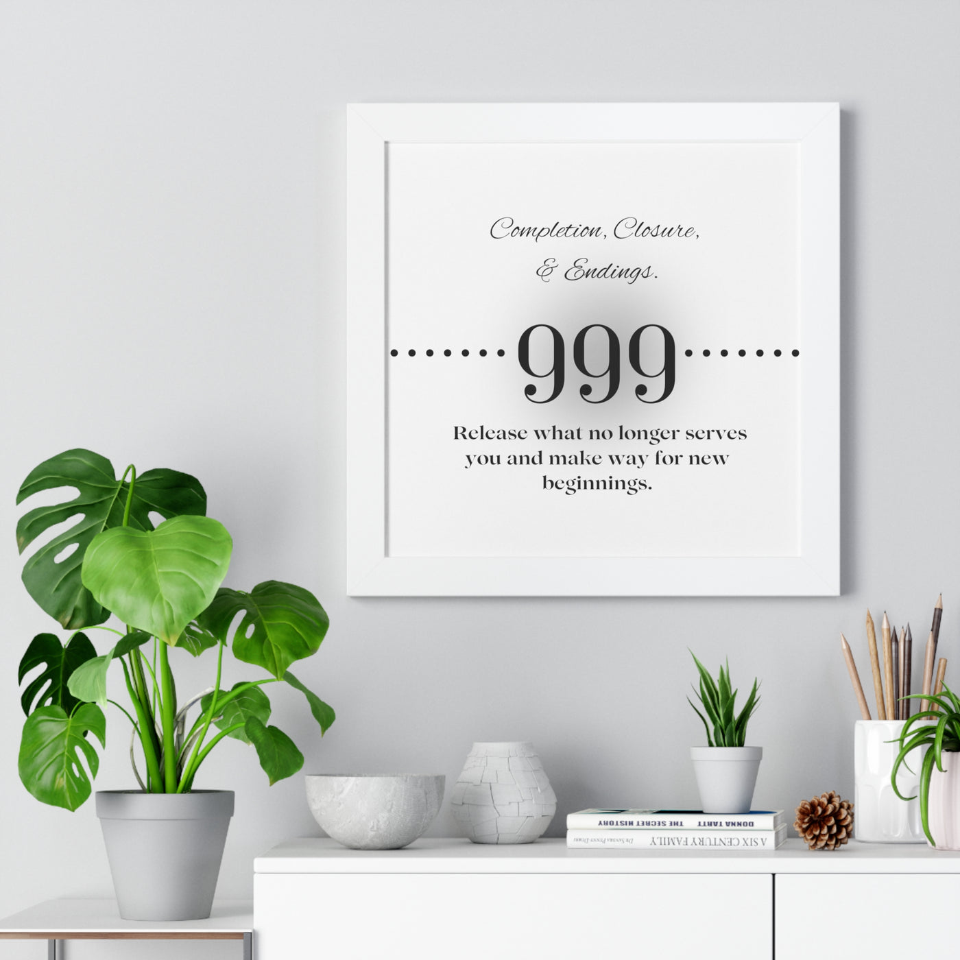 Angel Number 999 - Framed Horizontal Poster