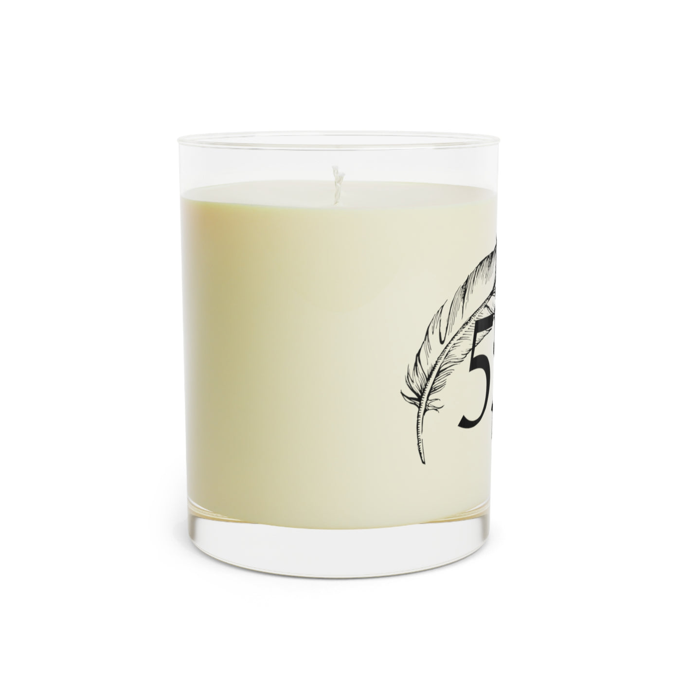 555 - feather candle