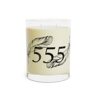 555 - feather candle