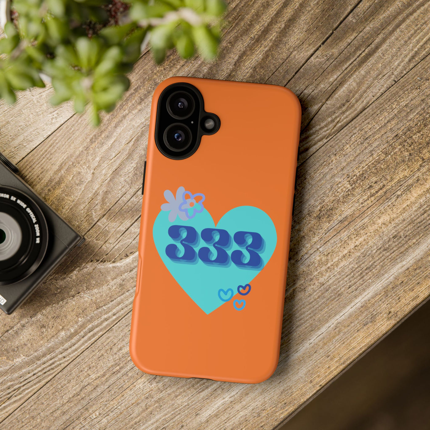 "Speak with Love" – 333 Heart Phone Case