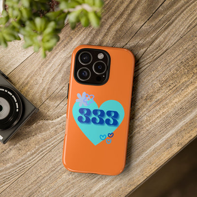 "Speak with Love" – 333 Heart Phone Case
