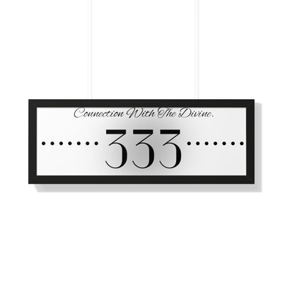 Angel Number 333 - Framed Horizontal Poster