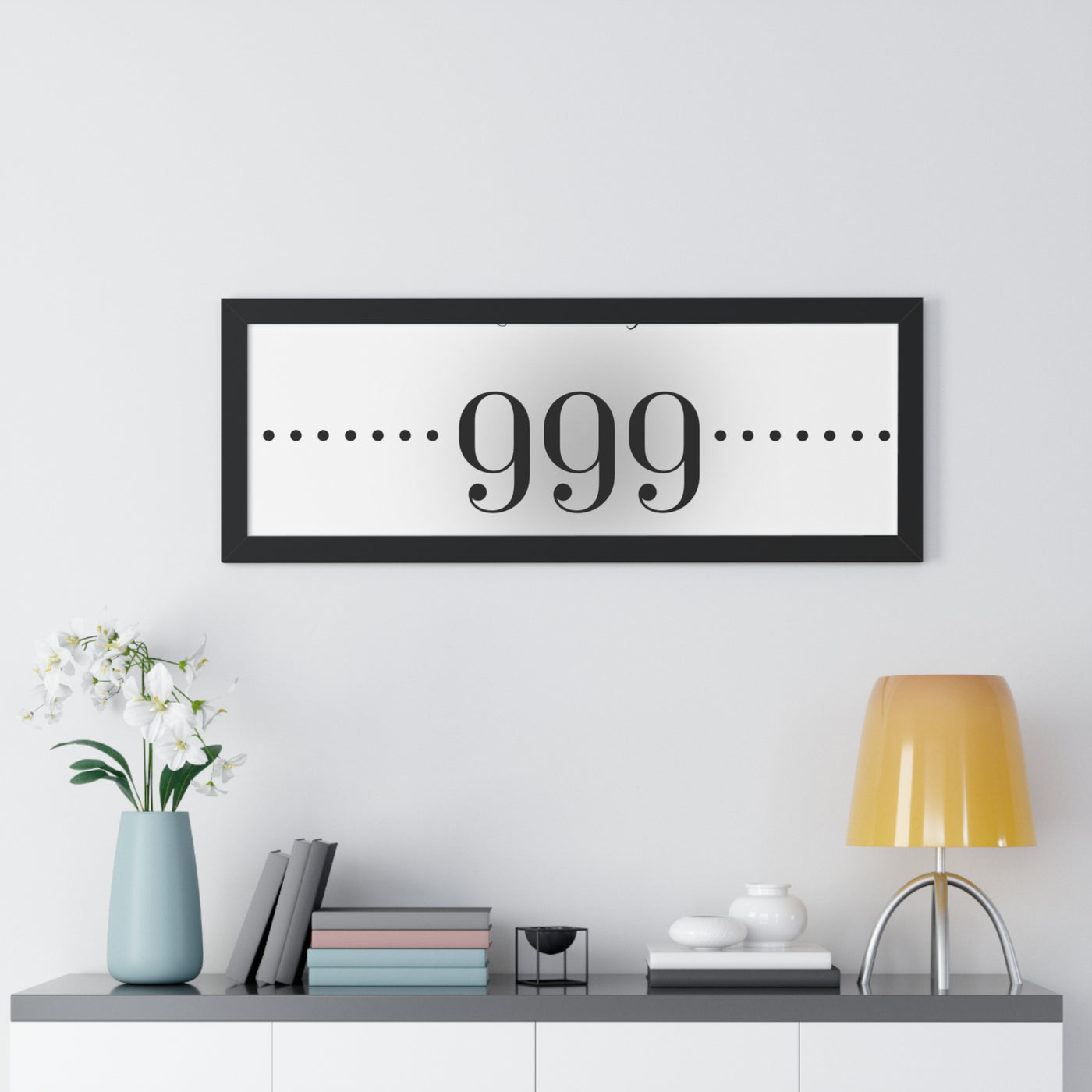 Angel Number 999 - Framed Horizontal Poster