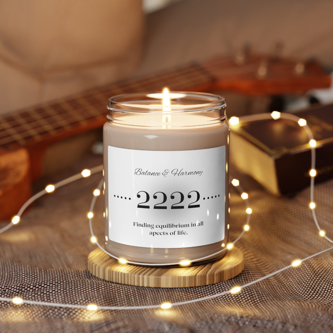 Symphonic Balance: Angel Number 2222 Candle - Scented Soy Candle, 9oz