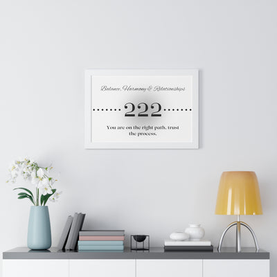 Angel Number 222 - Framed Horizontal Poster