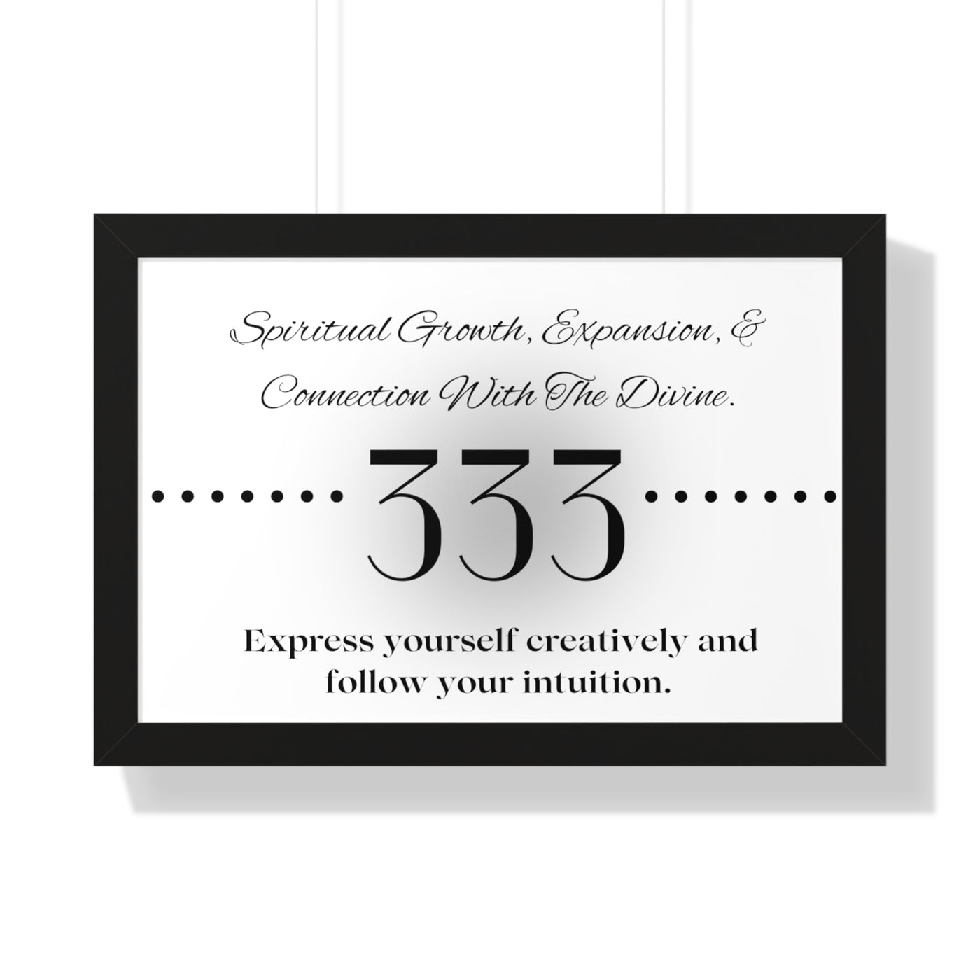 Angel Number 333 - Framed Horizontal Poster