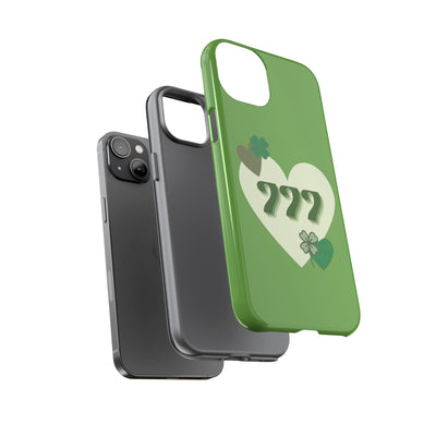 "Aligned in Love & Luck" – 777 Angel Number Heart Phone Case