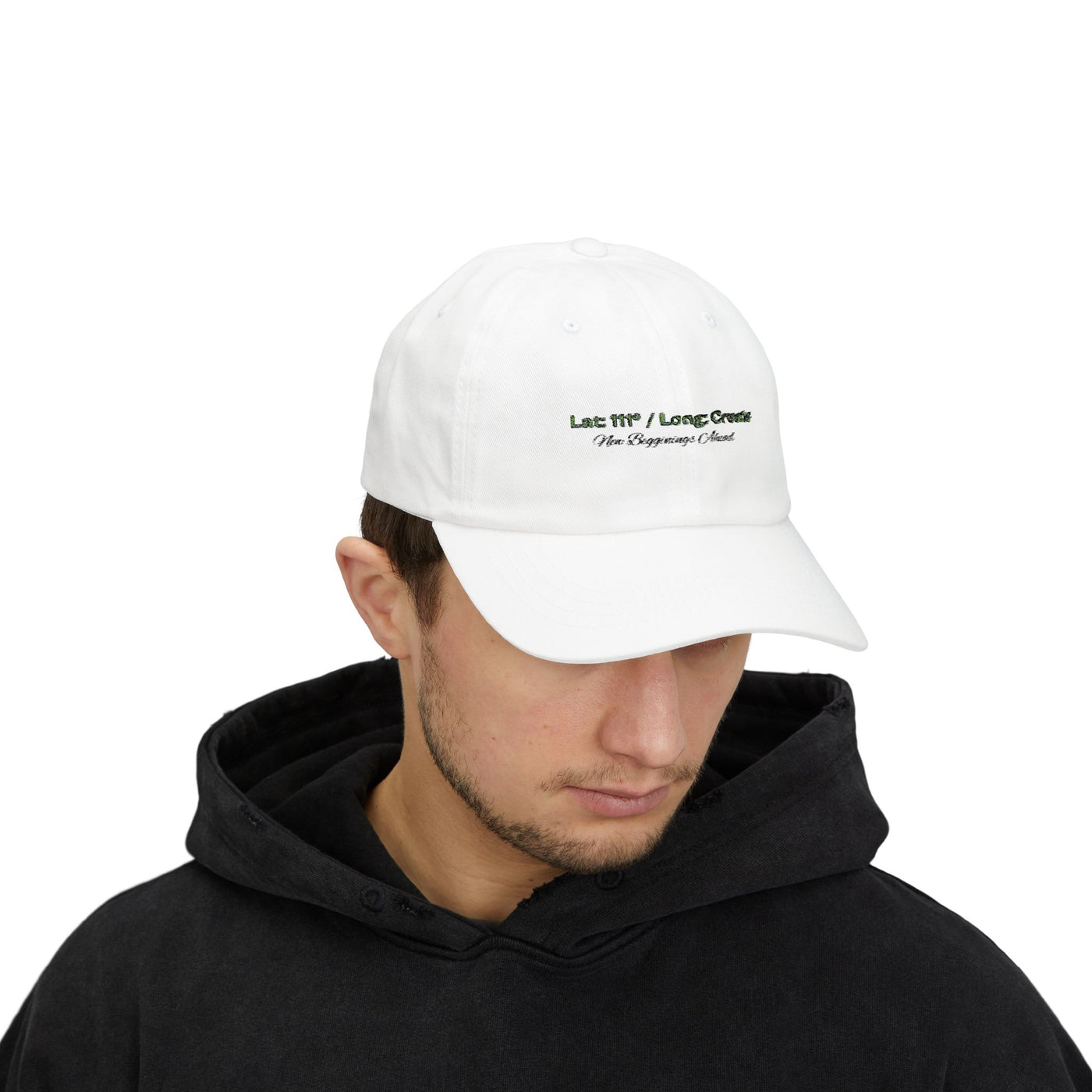 Lat: 111° / Long: Create — Angel Number Manifestation Classic Dad Cap