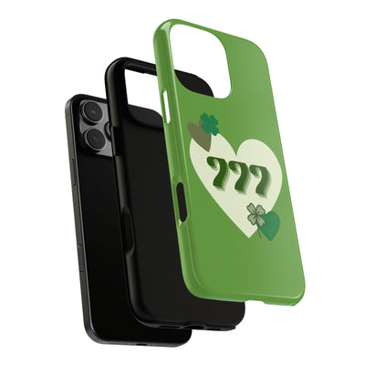 "Aligned in Love & Luck" – 777 Angel Number Heart Phone Case