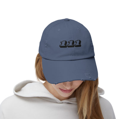 Angel Number 111 - Unisex Distressed Cap