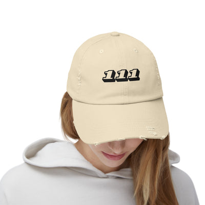 Angel Number 111 - Unisex Distressed Cap