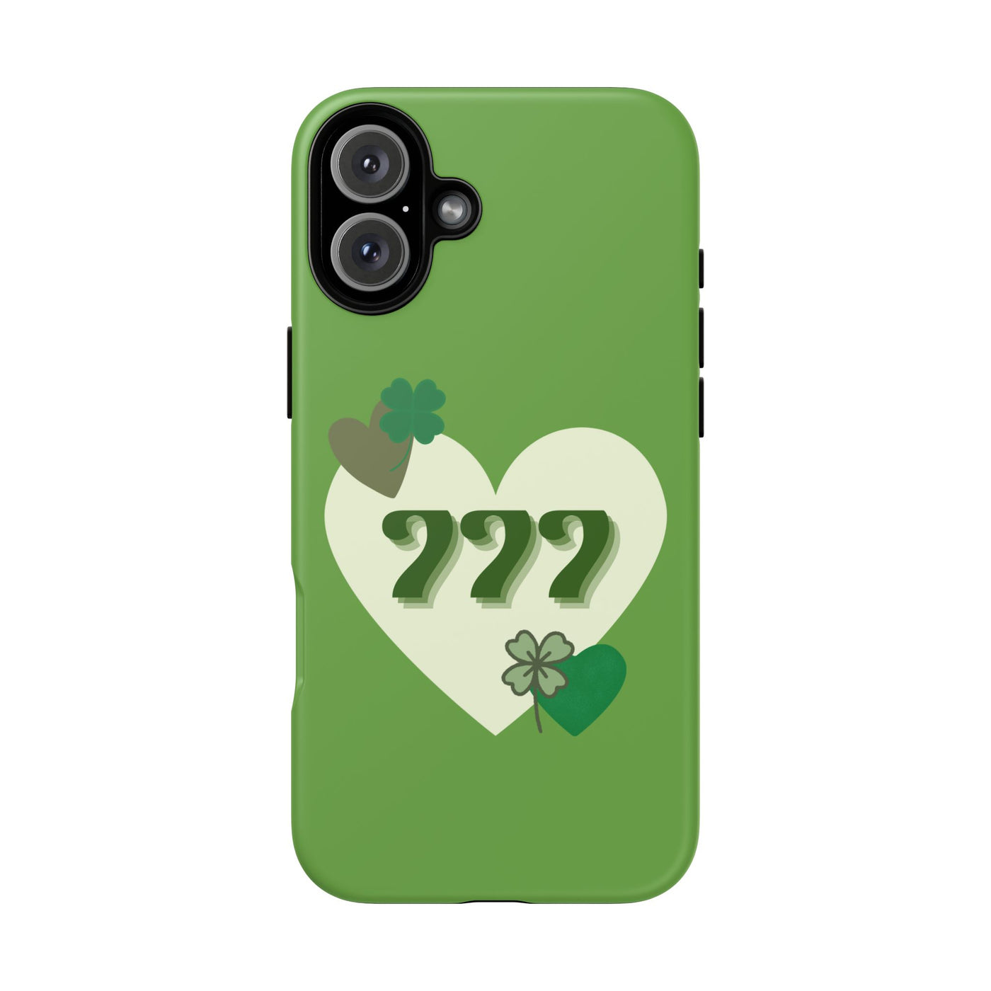 "Aligned in Love & Luck" – 777 Angel Number Heart Phone Case
