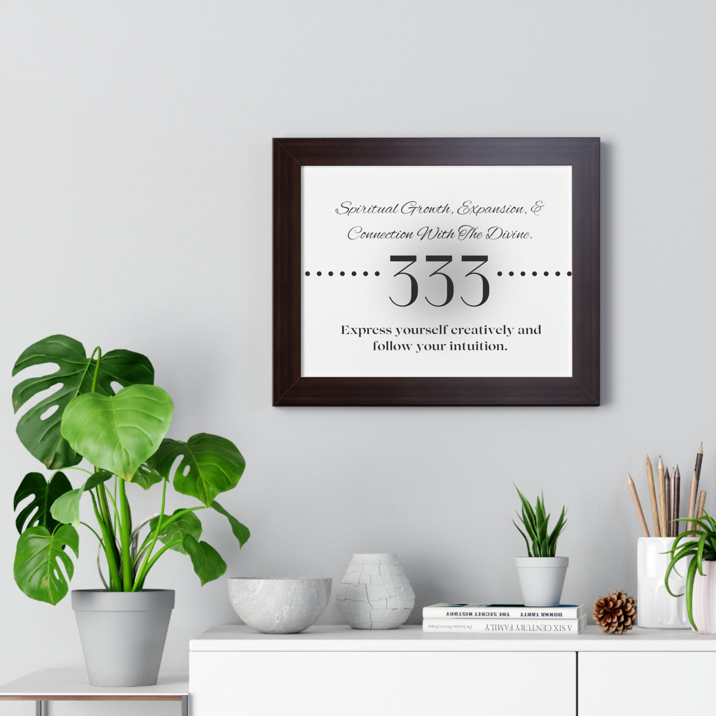 Angel Number 333 - Framed Horizontal Poster