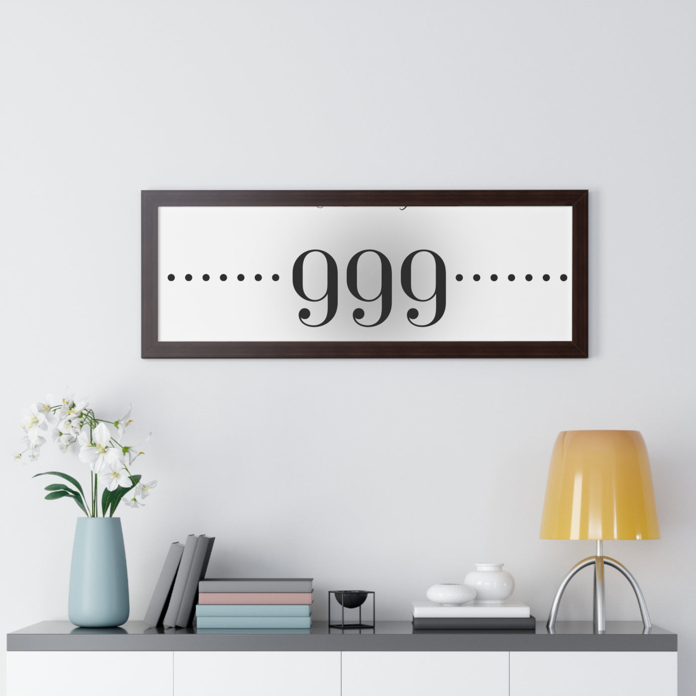 Angel Number 999 - Framed Horizontal Poster
