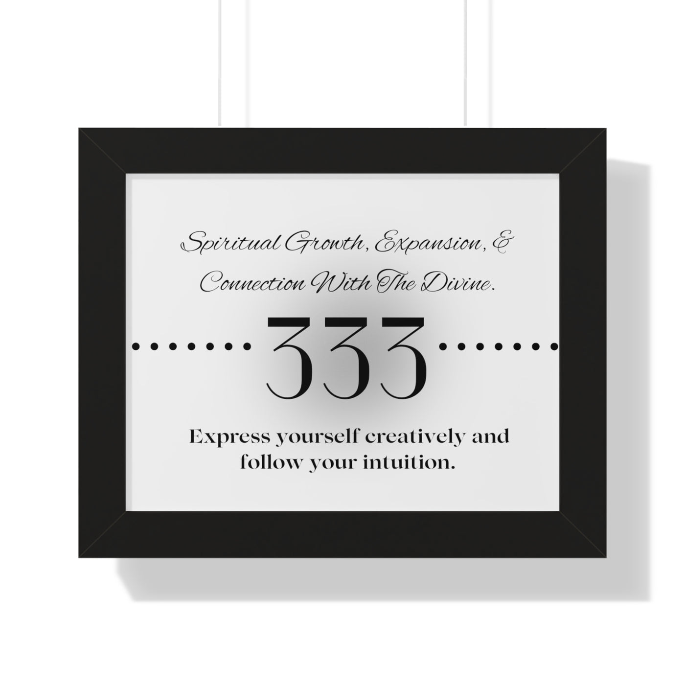 Angel Number 333 - Framed Horizontal Poster