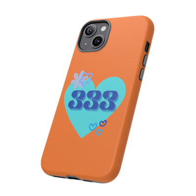 "Speak with Love" – 333 Heart Phone Case