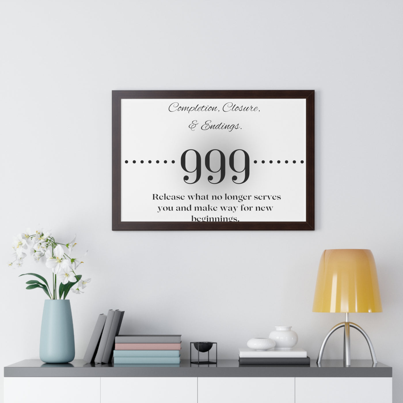 Angel Number 999 - Framed Horizontal Poster