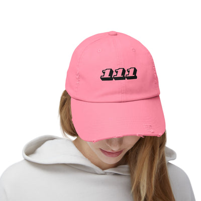 Angel Number 111 - Unisex Distressed Cap