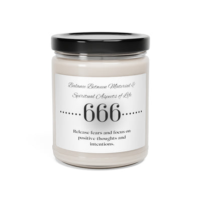 Harmony's Embrace: Angel Number 666 Candle - Scented Soy Candle, 9oz