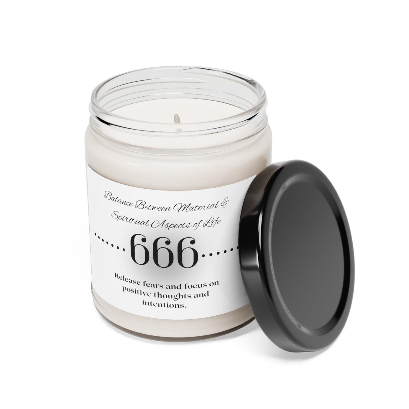 Harmony's Embrace: Angel Number 666 Candle - Scented Soy Candle, 9oz