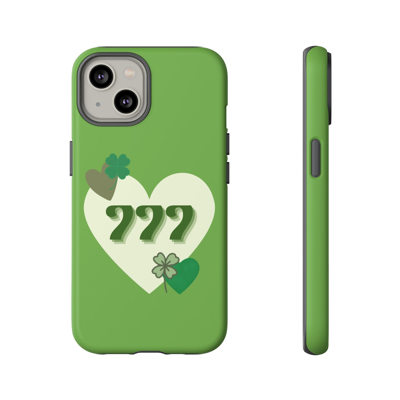"Aligned in Love & Luck" – 777 Angel Number Heart Phone Case