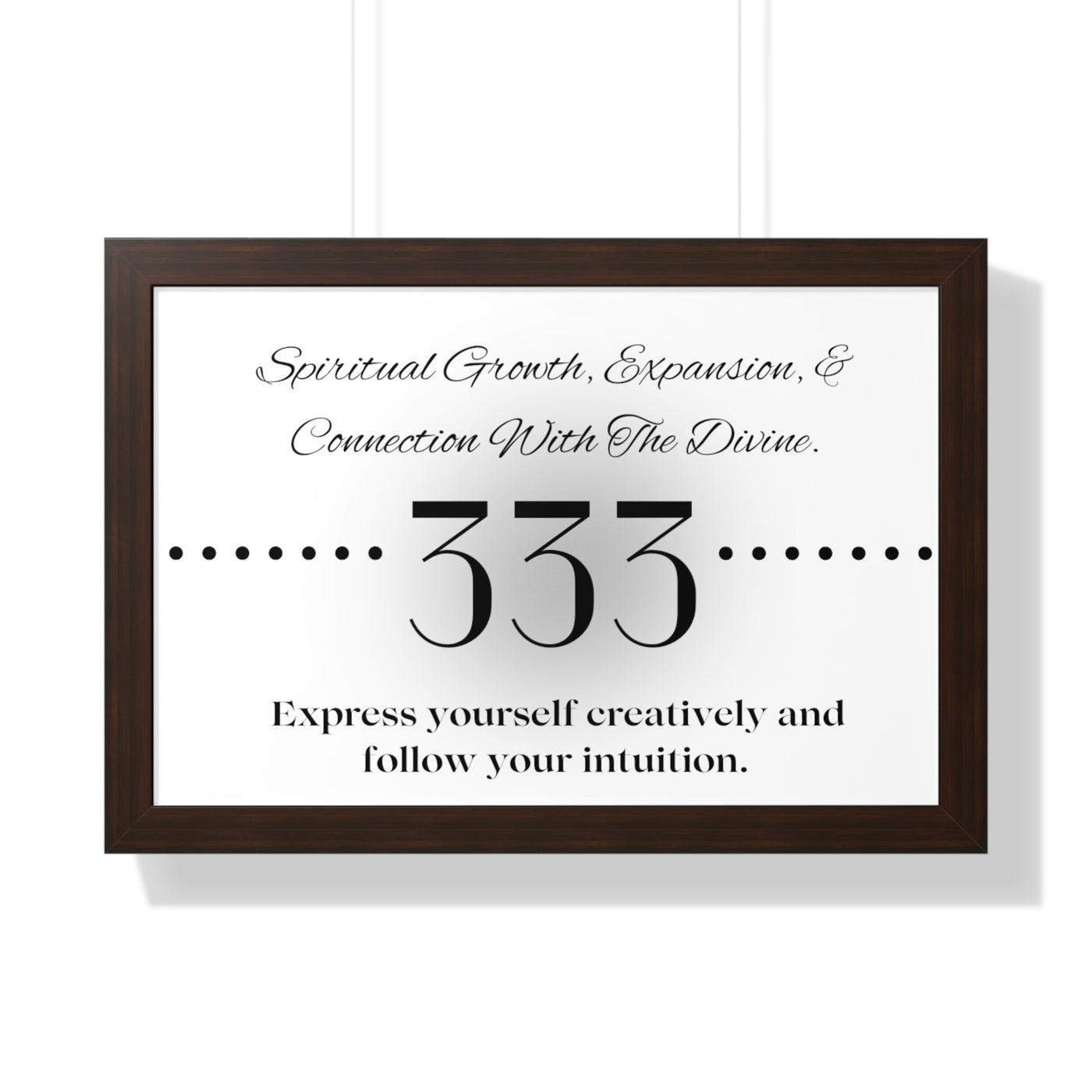 Angel Number 333 - Framed Horizontal Poster