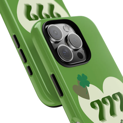 "Aligned in Love & Luck" – 777 Angel Number Heart Phone Case