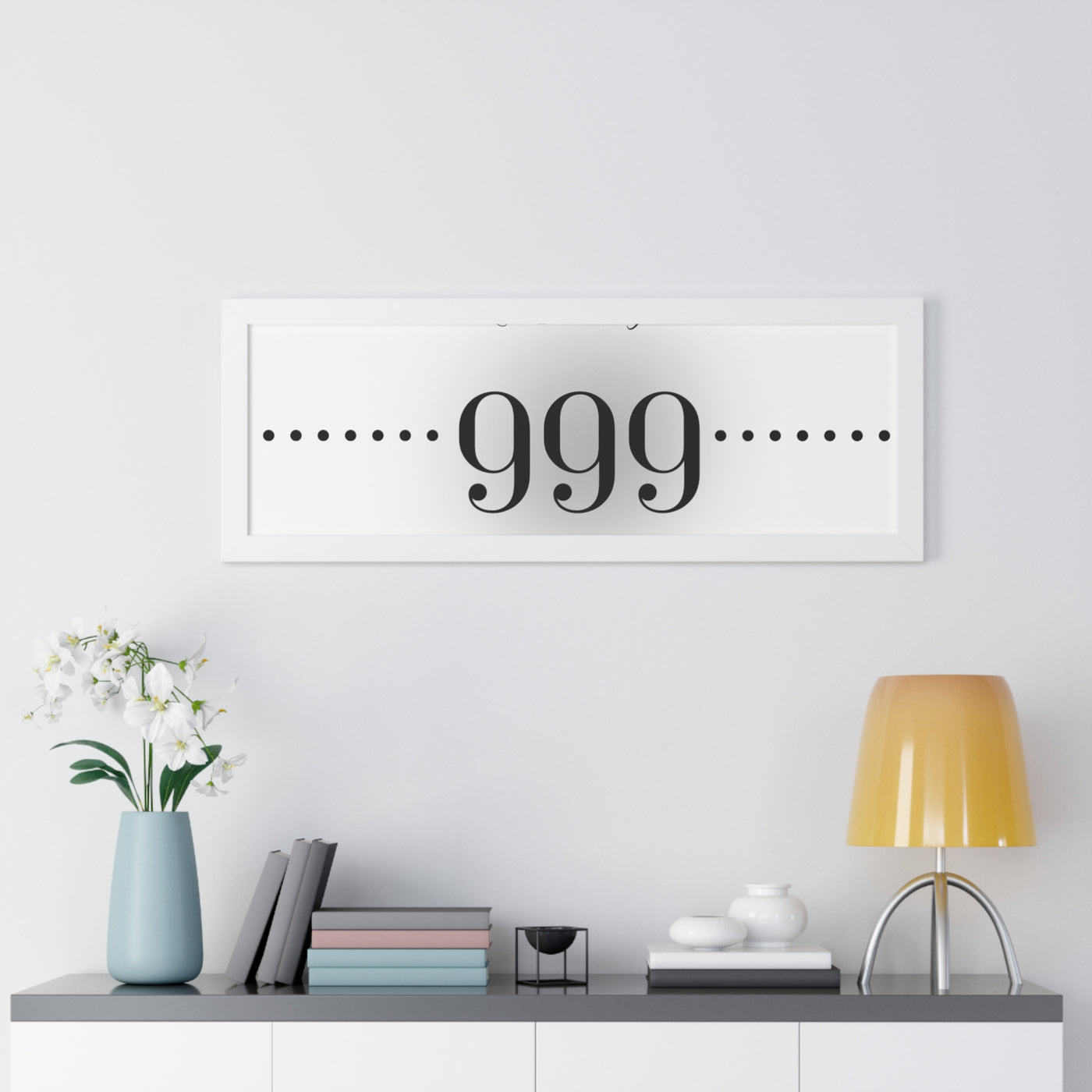 Angel Number 999 - Framed Horizontal Poster