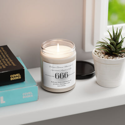 Harmony's Embrace: Angel Number 666 Candle - Scented Soy Candle, 9oz