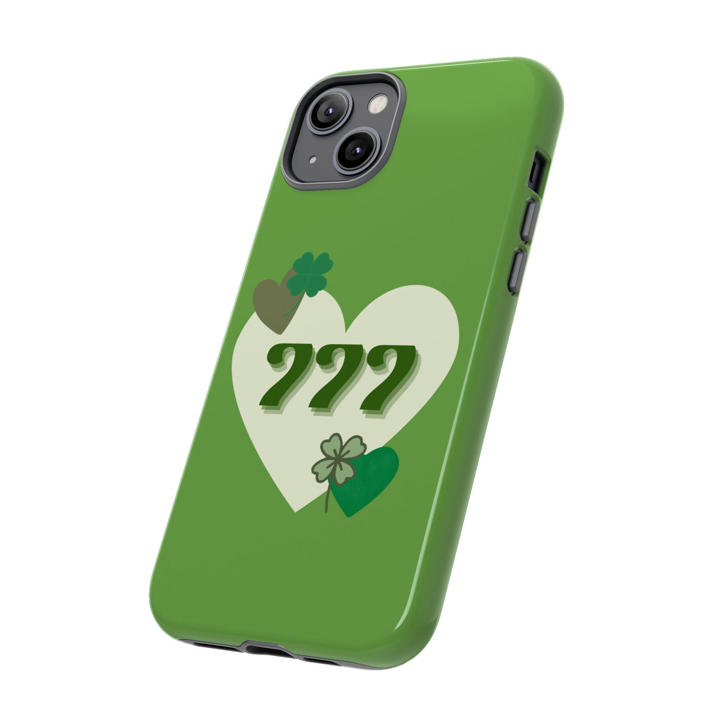 "Aligned in Love & Luck" – 777 Angel Number Heart Phone Case