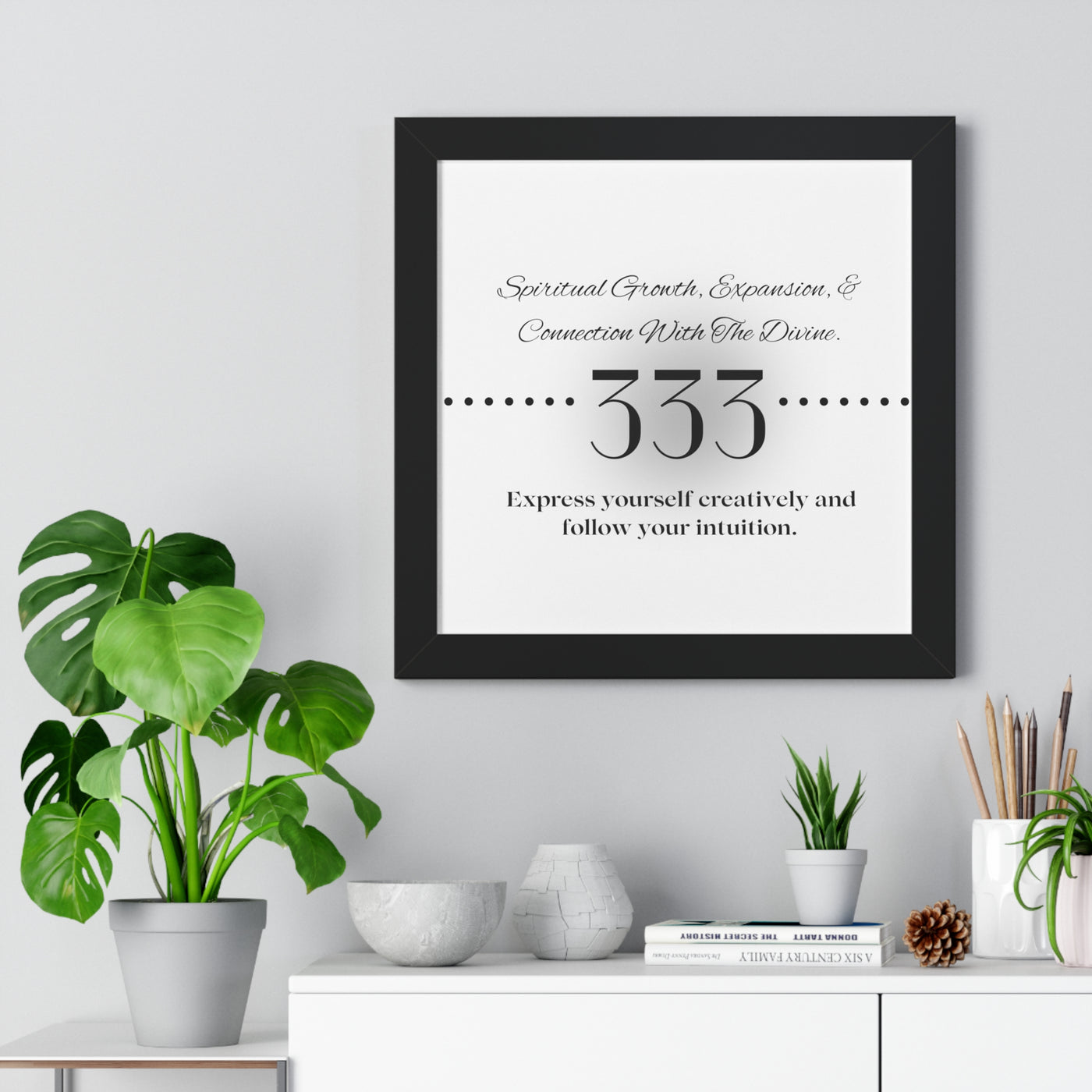 Angel Number 333 - Framed Horizontal Poster