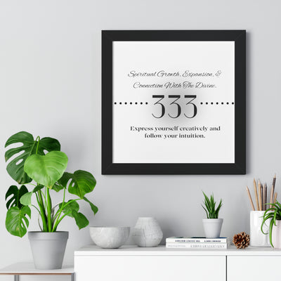 Angel Number 333 - Framed Horizontal Poster