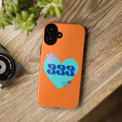 "Speak with Love" – 333 Heart Phone Case