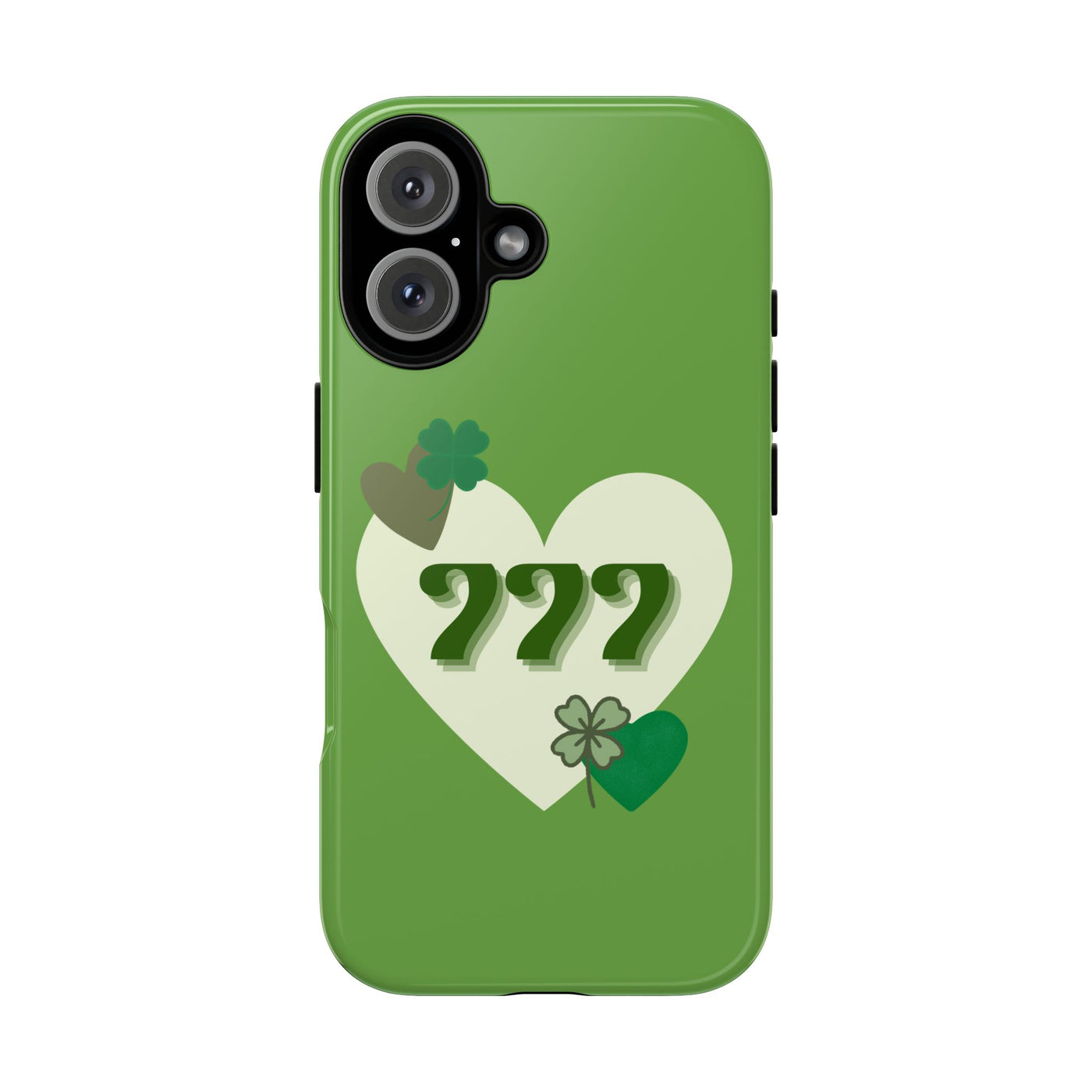 "Aligned in Love & Luck" – 777 Angel Number Heart Phone Case