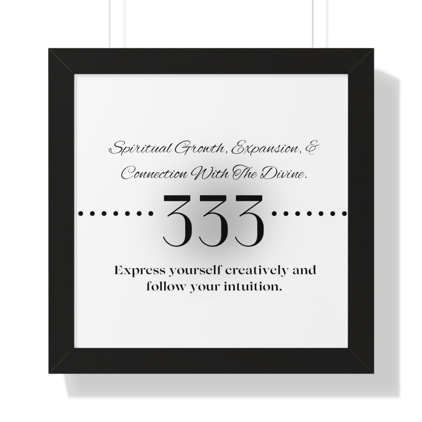 Angel Number 333 - Framed Horizontal Poster