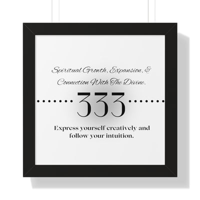 Angel Number 333 - Framed Horizontal Poster