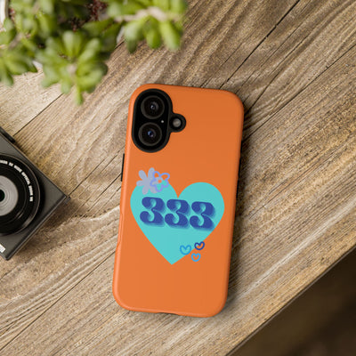 "Speak with Love" – 333 Heart Phone Case