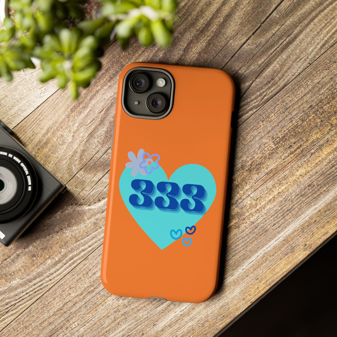 "Speak with Love" – 333 Heart Phone Case