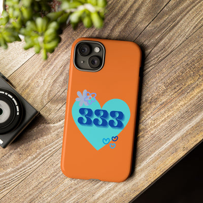 "Speak with Love" – 333 Heart Phone Case