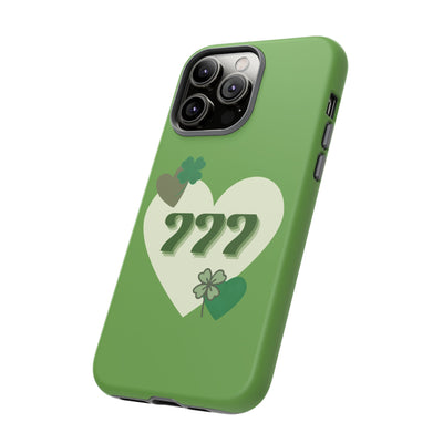 "Aligned in Love & Luck" – 777 Angel Number Heart Phone Case